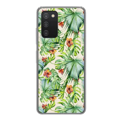 Produktbild von MuchoWow® Handyhülle Schutzhülle Hülle für Samsung Galaxy A33 5G Blume - Blatt - Muster Silikon Softcase Handy Hülle - Kartenhalter