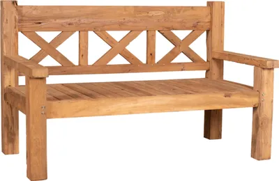 Produktbild von Gartenbank Rustique Teak 160 cm Massivholz extra tief & breit