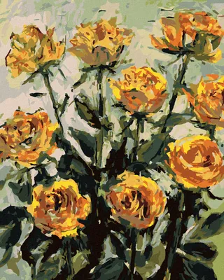 Produktbild von Zuty - Malen nach Zahlen - SCHÖNE GELBE ROSEN, 40x50 cm, mit Keilrahmen (bereits gespannt)