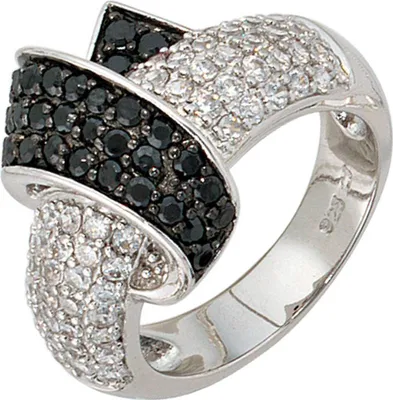 Produktbild von JOBO Damen Ring 925 Sterling Silber rhodiniert mit Zirkonia Silberring Größe 60