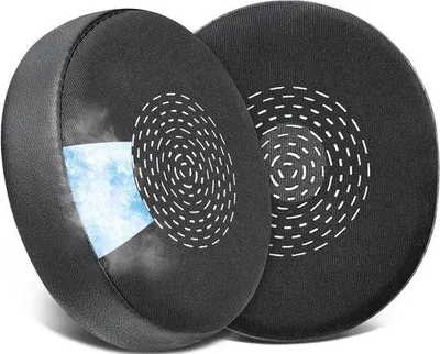 Productafbeelding van Vervangende Koel Gel Oorkussens voor Draadloze Headset, Geschikt voor Jabra Evolve2 75, Geluidsisolatie en Comfortabel IJszijde Stof - Zwart