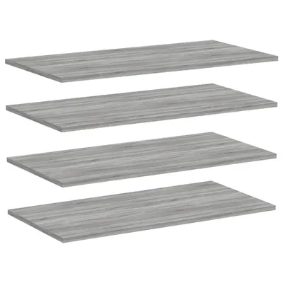 Obrázek produktu pro vidaXL Nástěnné police 4 ks. Šedá Sonoma 80x40x1,5 cm Materiál na bázi dřeva
