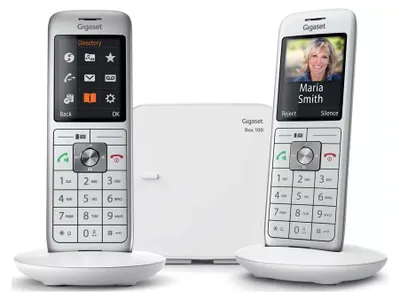 Produktbild von Schnurlostelefon duo dect weiß mit anrufbeantworter Gigaset GIGACL660ADUOBLANC