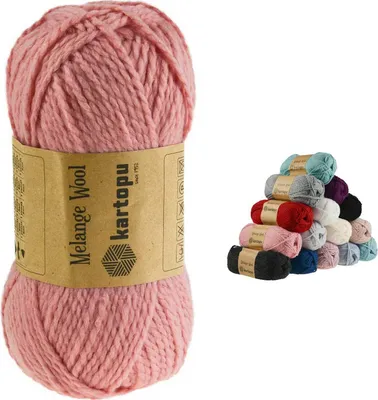 100g Strickgarn Kartopu Melange Wool Strickwolle Klassikgarn altrosa