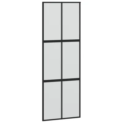 Obrázok produktu pre vidaXL Posuvné dvere čierne 90x205 cm z tvrdeného skla a hliníka