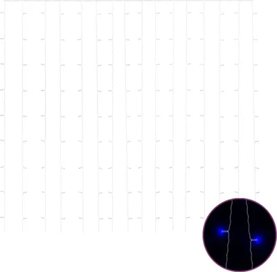 Obrázok produktu pre LED svetelný rozprávkový záves 3x3 m 300 LED modrý 8 funkcií