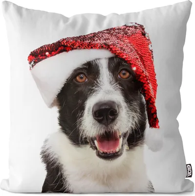 Produktbild von VOID Weihnachtshunde Hunde Nikolaus Kissenbezug Kissenhülle Sofakissen Kissen Deko Outdoor-Kissen Dekokissen