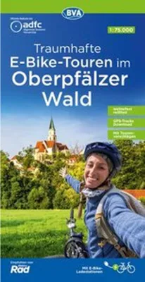 Immagine prodotto di Mappa regionale ADFC Tour in e-bike Dreamlike nella Foresta dell'Alto Palatinato, 1:75.000, con proposte di escursioni giornaliere, resistente agli strappi e alle intemperie, download traccia GPS