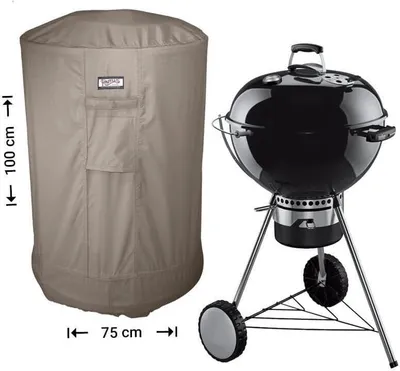 Produktbild von Raffles Covers Grillabdeckung Kugelgrill Ø 75 H: 100 cm | Atmungsaktiv | Wasserdicht | UV-beständig | Doppelnähte | Elastischer Kordelzug