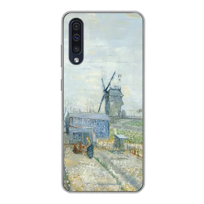 Produktbild von MuchoWow® Handyhülle Schutzhülle Hülle für Samsung Galaxy A30s Montmartre: Mühlen und Gärten - Vincent van Gogh Silikon Softcase Handy Hülle - Karteninhaber