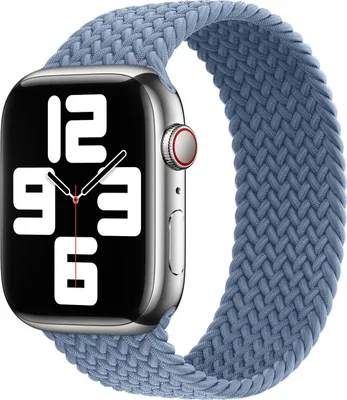 Obrázek produktu pro Pletený řemínek Solo Loop pro Apple Watch Series 1–9 / SE (38/40/41 mm) | Series 10/11 (42 mm) – velikost 3 – modrá barva Slate Blue