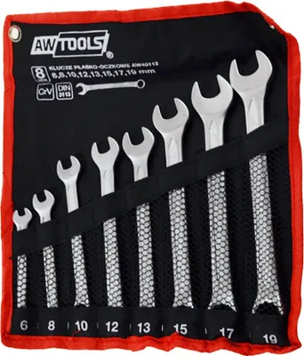 Immagine prodotto di Awtools Set di 8 chiavi aperteElem. 6,8,10,12,13,15,17,19 Mm