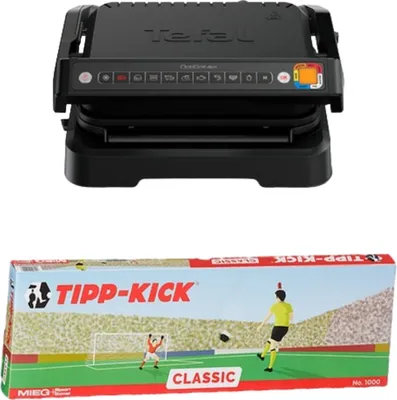 Produktbild von Tefal GC7748 OptiGrill - Kontaktgrill & Tipp Kick Spiel - schwarz