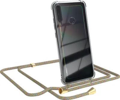 Produktbild von EAZY CASE Handykette kompatibel mit Huawei P40 Lite E, Handyhülle mit Umhängeband, Handykordel, Schutzhülle Clear, Band in Bunt