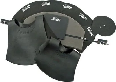 Produktbild von Evans SoundOff Drum Mute Standard mit Schlagzeugstöcken