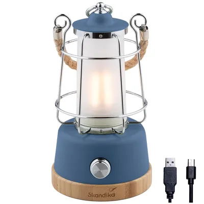 Produktbild von SKANDIKA Kiruna Campinglampe, dimmbar, wiederaufladbar, Powerbank, 370 Lumen, 75h Akku, 126x126x230 mm