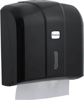 Produktbild von CleanSV Via Schwarz  Papierhandtuchspender aus Kunststoff 27 cm x 27 cm x 13 cm