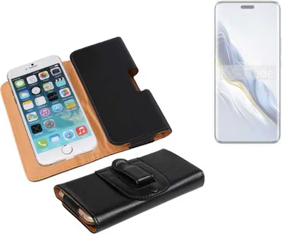 Produktbild von K-S-Trade Schützhülle Handyhülle kompatibel mit Honor Magic6 Pro Holster Gürtel Tasche Schutzhülle Handy-Tasche Smartphone Case Seitentasche