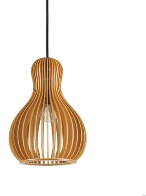 Image de Ideal Lux Lampe à suspendre Citrus-3 Sp1 en bois Lampe à suspendre en bois
