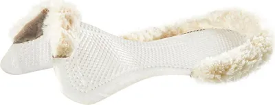 Productafbeelding van Acavallo Gelpad therapeutisch, 1/2 lamswollen rand - transparant/naturel, maat: L