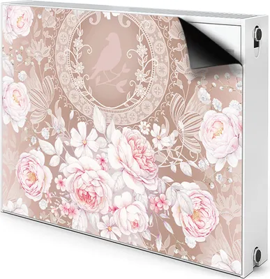 Produktbild von Magnet Heizung Verkleidung Abdeckung Heizung Heizkörperabdeckung 100x60 cm  - Weiße Rosen