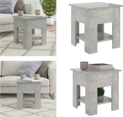 Produktbild von vidaXL Couchtisch Betongrau 40x40x42 cm Holzwerkstoff - Couchtisch - Couchtische - Tisch - Sofatisch