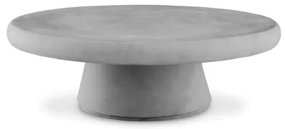 Image de Casa Padrino Table de jardin de luxe Gris Ø 100 x H. 32 cm - Table basse ronde de jardin en béton renforcé de fibres de verre - Meubles de jardin et de terrasse - Qualité de luxe