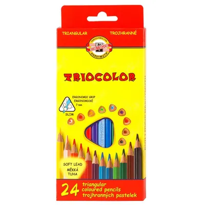 Obrázek produktu pro Koh-i-noor TRIOCOLOR 3134/24 - trojhranné pastelky - 24 ks