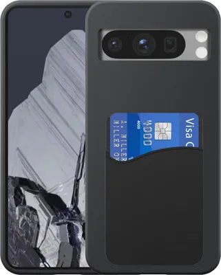 Obrázek produktu pro Vhodné pro Google Pixel 8 Pro Pouzdro na telefon se silikonovým držákem karet - Flexibilní zadní kryt Pouzdro ze silikonového TPU se silikonovou přihrádkou na karty - černé - Smartphonics