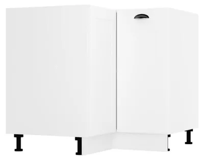 Produktbild von Küchenunterschrank 87 cm - Weiß - Eckküchenschrank - ohne Arbeitsplatte - Soft-Close-System