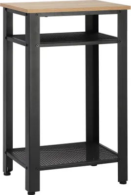 Image de Table d'appoint - Style industriel - 2 étagères - Métal - Pieds réglables