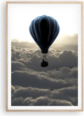 Produktbild von Gerahmtes Poster - Rahmen in heller Eiche - Wolke Ballon Himmel - 70x100 cm - Wand Bild - Wanddeko - Wandbilder - Wandposter - Bilderrahmen - Bilder - Kunstdruck - Wandbild - P2NPA70x100-3577