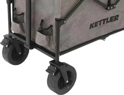 Produktbild von KETTLER Bollerwagen EASY Grau | Faltbar & Wendig mit Schwenkrädern | Feststellbremse | Inklusive Sonnenverdeck | Ideal für Alltag & Ausflüge
