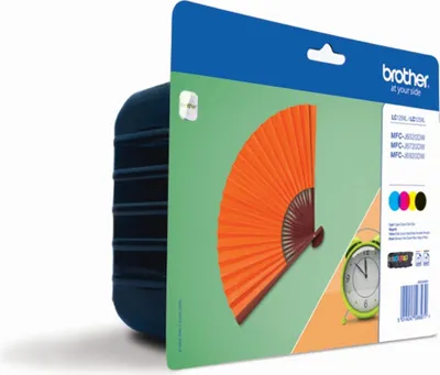 Obrázok produktu pre Brother LC-129XLVALBP, Čierna, Azúrová, gaštanová, Žltá, 4 kusov, 2400 strany, 1200 strany, Viacnásobné balenie