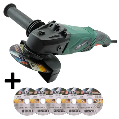 Obrázek produktu pro AE3U120DN-2-SAD Úhlová bruska s regulací 1200 W, 125 mm + 5x kotouč