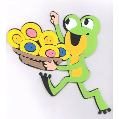 Produktbild von Schaumstoffdekoration Frosch