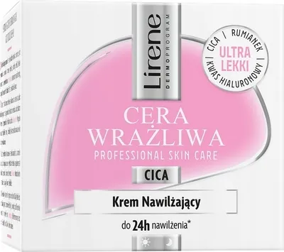 Obrázek produktu pro Lirene Hydratační krém pro citlivou pleť s kyselinou hyaluronovou, 50 ml