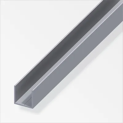 Produktbild von alfer Quadrat-U 1 m, 7.5 x 1 mm Aluminium roh blank