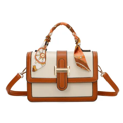 Image de Gallantry, sac à main Gracy avec poignée en forme de foulard, beige