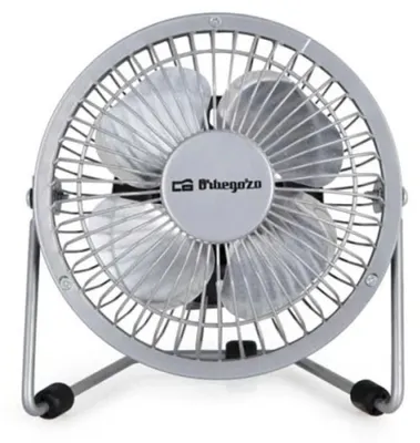 Produktbild von Orbegozo PW 1025, Haushalts-Lamellenlüfter, Grau, Tisch, 10 cm, Metall, USB