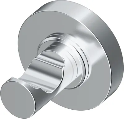 Produktbild von Runder, wandmontierter Handtuchhaken für Badezimmer, Chrom-Finish A9115AA