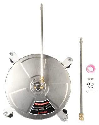 Image de Nettoyant de surface 15 pouces - Nettoyeur haute pression professionnel - 4000 PSI - Acier inoxydable - 4 roues