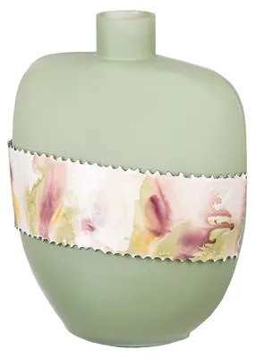 Image de Gilde Vase, bauchig, "Imperial", Glas, grün, VE 1, L. 12 cm, B. 22 cm, H. 26 cm 51785 4063387517857