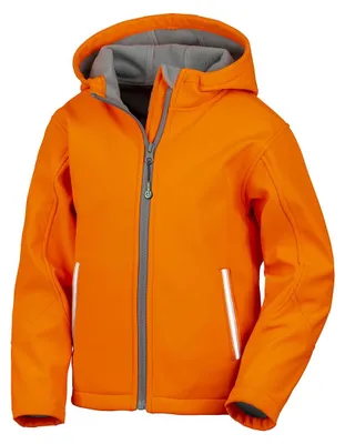 Produktbild von Result Core - "TX" Softshelljacke mit Kapuze für Kinder PC6535 (140) (Neon-Orange)