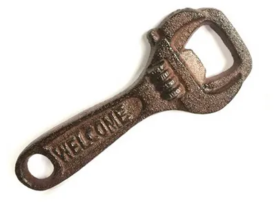 Produktbild von B&S Flaschenöffner Schraubenschlüssel Gusseisen 15 cm