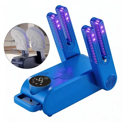 Produktbild von Elektrischer Schuhtrockner mit UV-Sterilisation,Schnell trocknender Schuhwärmer mit 360° Luftzirkulation, Anti-Geruch, für Schuhe & Socken, 150W