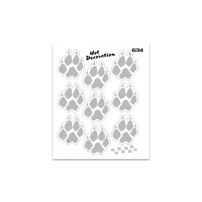 Produktbild von Sticker Beine Wolf Silber 10 x 12 cm