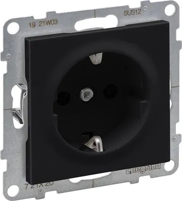 Image de Legrand SOCKET AUTO TERMINALS SHUTTERED BLACK