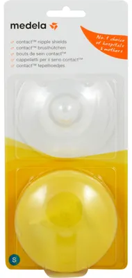 Immagine prodotto di Medela Paracapezzoli a contatto per l'allattamento al seno 16 mm Per proteggere i capezzoli doloranti o screpolati e per sostenere l'allattamento al seno Senza BPA Confezione da 2 pezzi 1 pezzo (1 confezione)