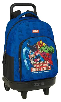Produktbild von Safta Avengers 33l 33x45x22cm Rucksack Mit Rollen Blau  Kinder Blau One Size